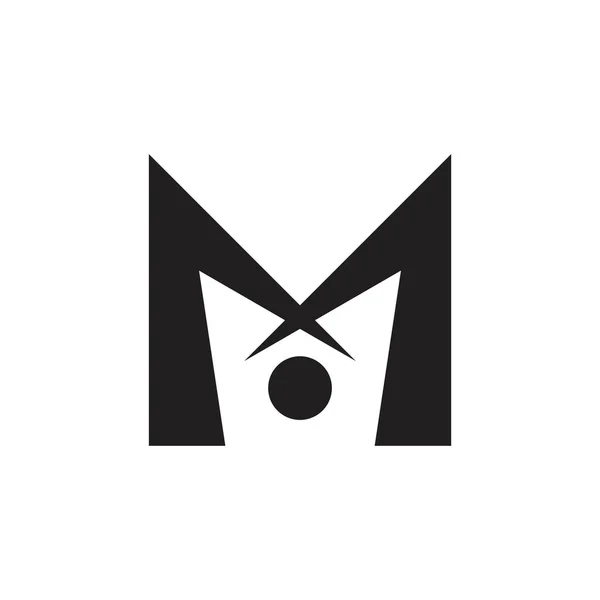 Buchstabe m Pfeilpunkt geometrisches einfaches Logo — Stockvektor
