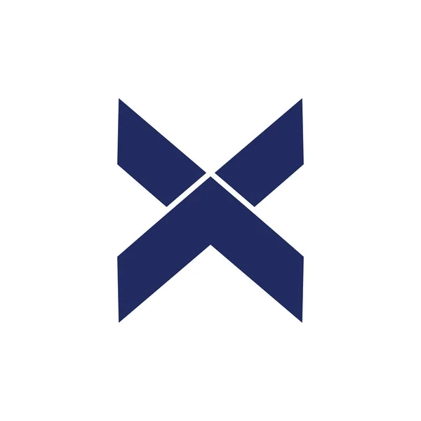 Buchstabe x 3d geometrische einfache Logo-Vektor — Stockvektor