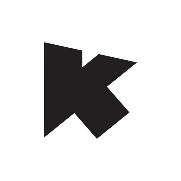 Letra k clic flecha geométrica logo vector — Vector de stock