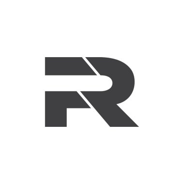 harf Pr geometrik bağlı basit logo 