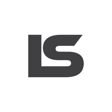 Harf Basit bağlı logo vektörü