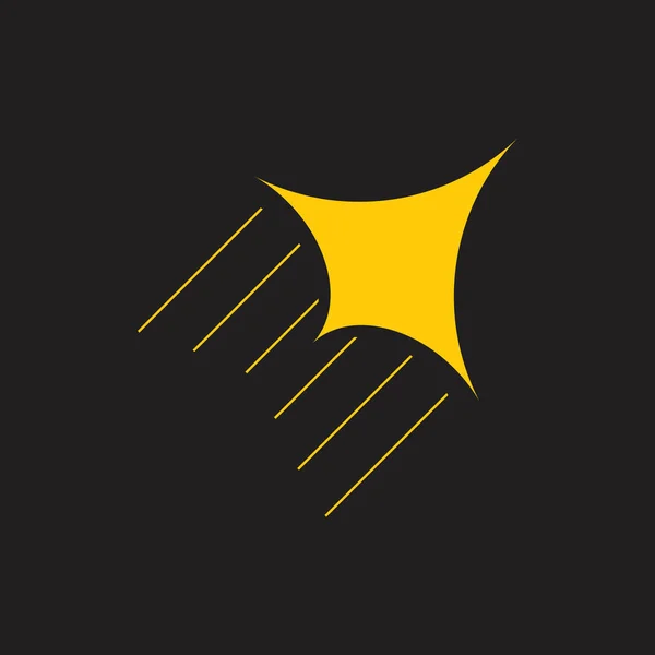 Raumschiff schnelle geometrische Logo-Vektor — Stockvektor