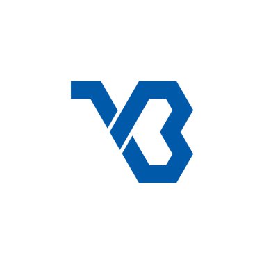 Letter yb simple geometric design logo vector vector