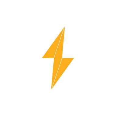 Basit geometrik gök gürültüsü düz logo vektörü