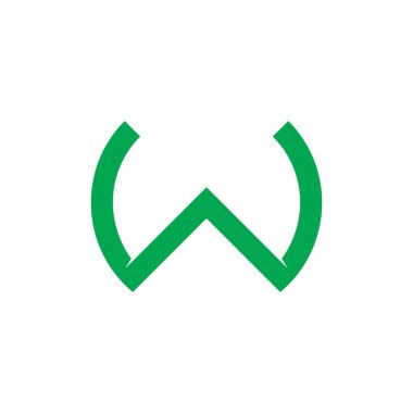 basit geometrik çizgi Logo vektör mektup