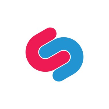 soyut harfler c bağlantılı geometrik logo