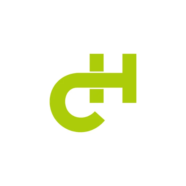 Harfi Basit Üst Üste Binen Geometrik Çizgi Sembolü Logo Vektörü — Stok Vektör