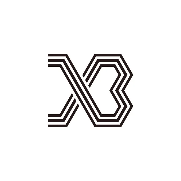 Bokstaven Ränder Geometrisk Linje Symbol Logotyp Vektor — Stock vektor
