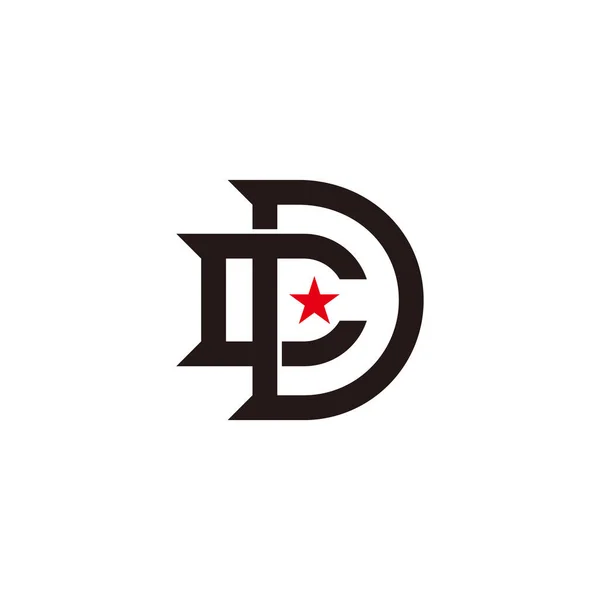 Yıldız Harfi Basit Geometrik Logo Vektörü — Stok Vektör