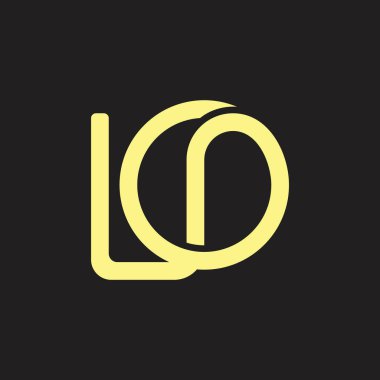 uo harfi soyut çizgiler sanat logo vektörü