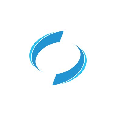 harfler geometrik nesne mavi hareket logosunu eğriliyor