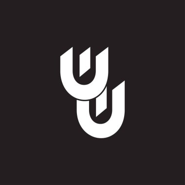 u harfi basit geometrik logo vektörü