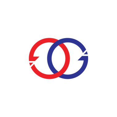 ge çember ok harfleri renkli logo vektörü