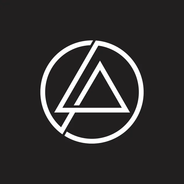 Abstrait Lettre Chevauchement Ligne Triangle Cercle Logo — Image vectorielle