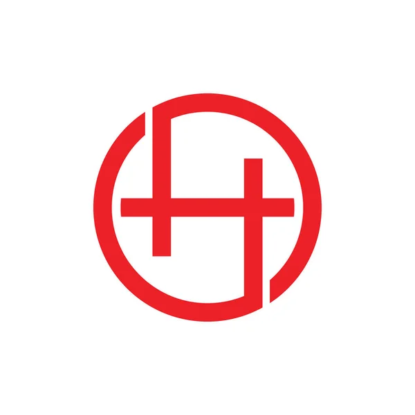 Літера Коло Геометрична Лінія Логотип Вектор — стоковий вектор