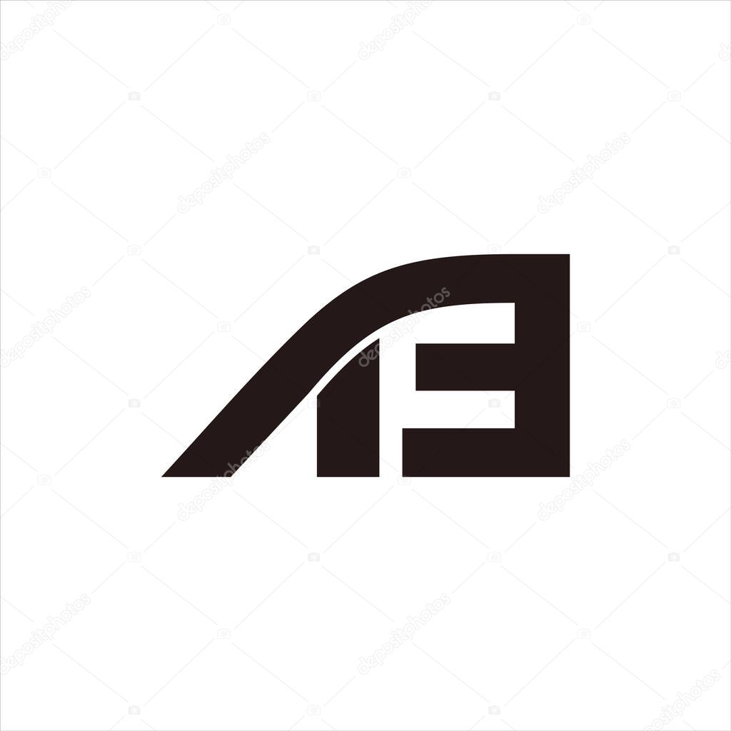 Abstract letter ea linked geometric line logo vector