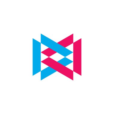 dd harfi bağlantılı üçgen logo vektörü