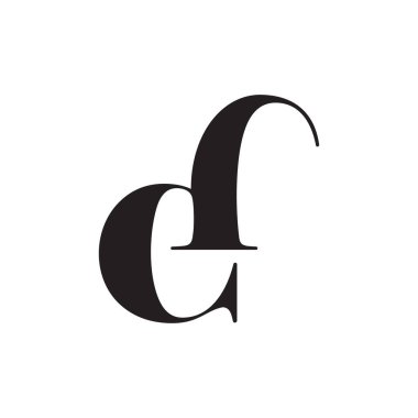 harf ed basit bağlı eğri logo vektörü