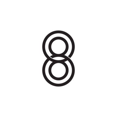 bağlı döngü daireleri nesne çizgileri sanat logo vektörü