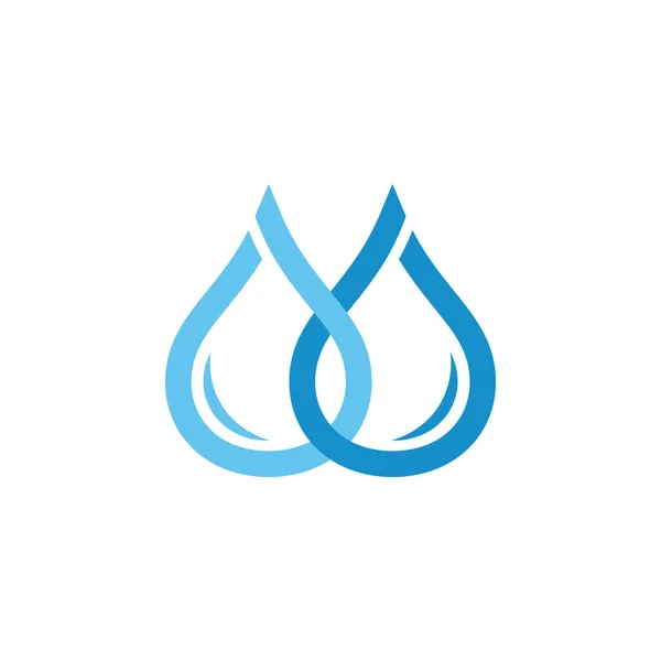 Linked Drop Water Fresh Symbol Vector — Stock Vector