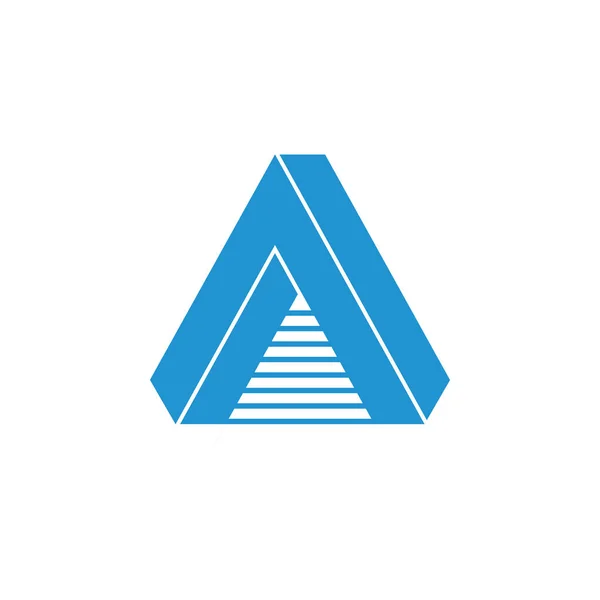 Letter Een Pijl Trap Symbool Logo Vector — Stockvector