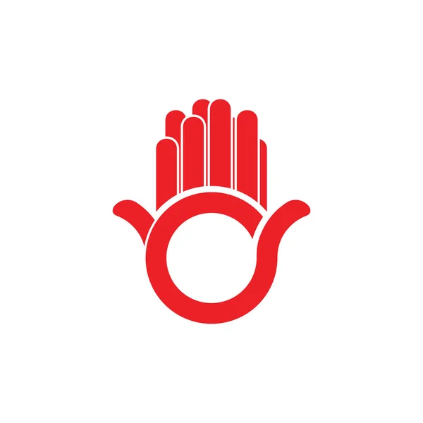 Basit Iki Avuç Içi Soyut Logo Vektörü — Stok Vektör