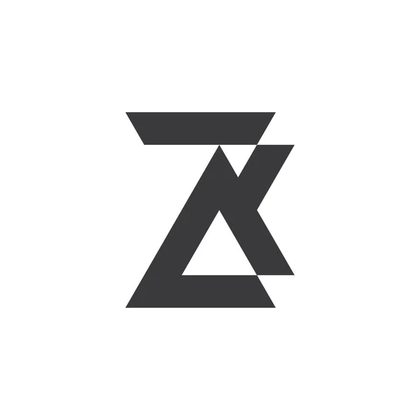 字母Zk简单的几何线条标识向量 — 图库矢量图片