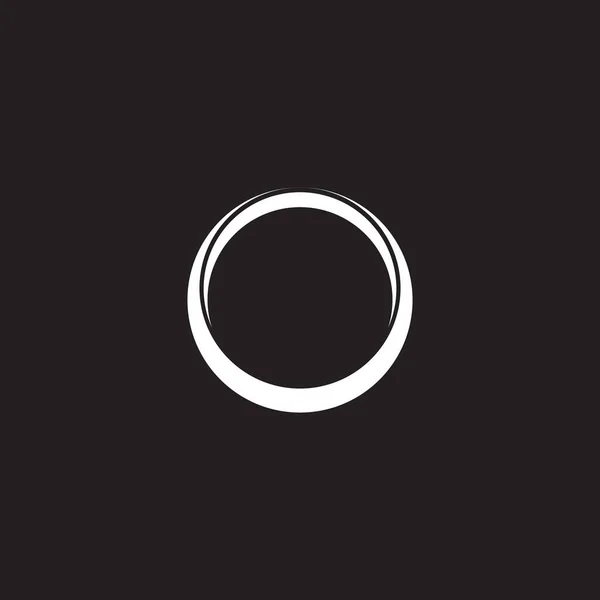 Prosty Geometryczny Płaski Symbol Pierścienia Wektor Logo — Wektor stockowy