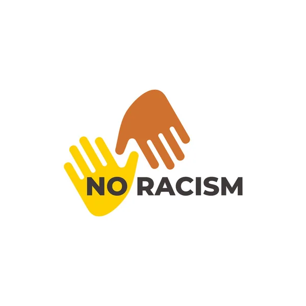 Racism Hand Colors Symbol Logo Vector — Stock Vector