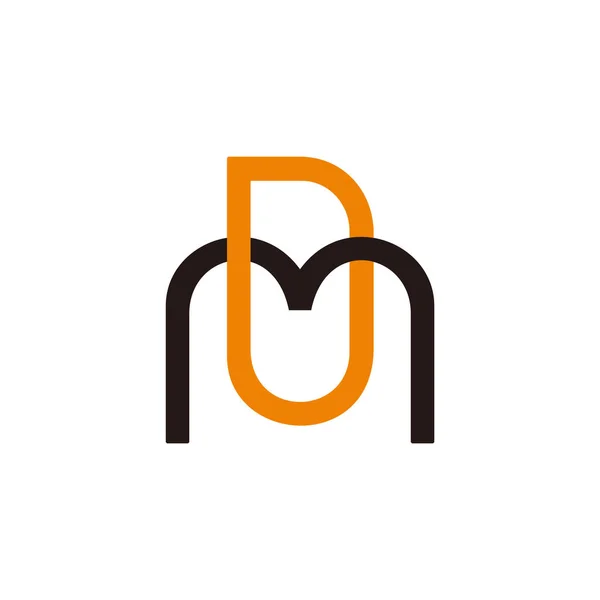 Lettre Lié Coloré Géométrique Design Logo Vecteur — Image vectorielle