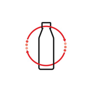 dönüş oku şişe dekorasyon vektörü