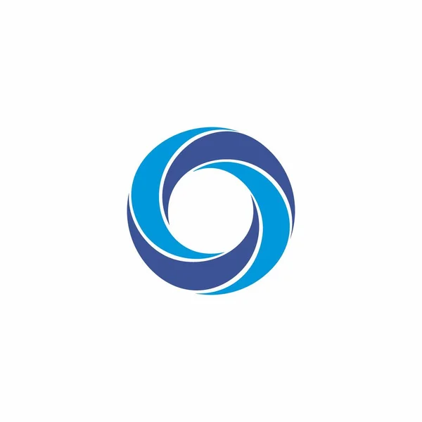 Curvas Rotação Simples Círculo Logotipo Vetor —  Vetores de Stock