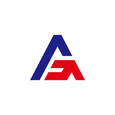 soyut harf ag geometrik ok yukarı tasarım logo vektörü