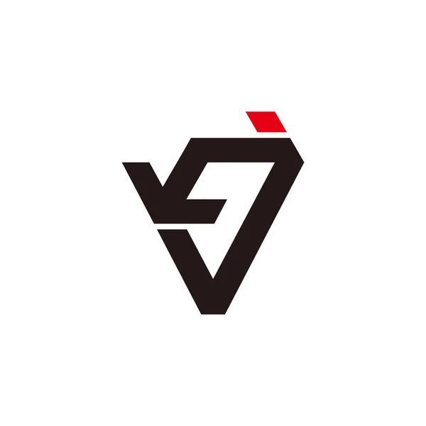 Písmeno Trojúhelník Geometrický Šipka Logo Vektor — Stockový vektor