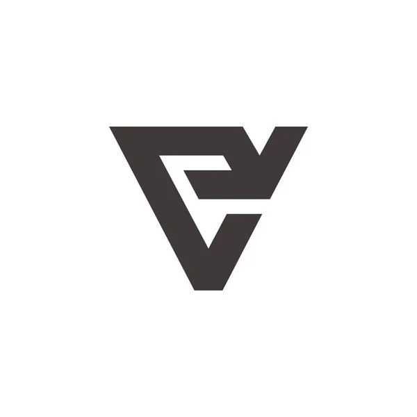 Lettre Flèche Triangle Géométrique Logo Vecteur — Image vectorielle