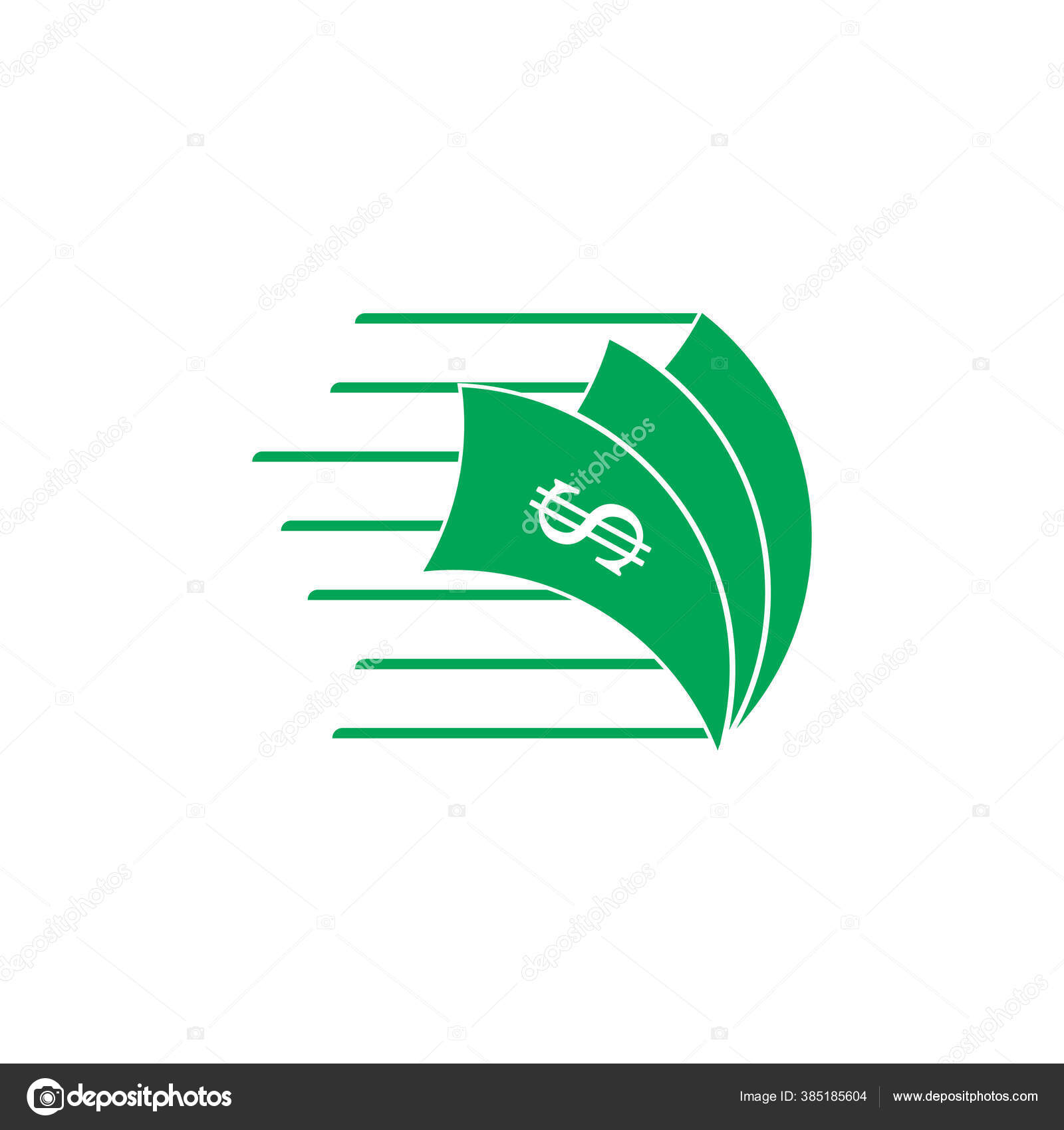 Desain Lembar Uang Cepat Untuk Logo Keuangan   Stok Vektor  