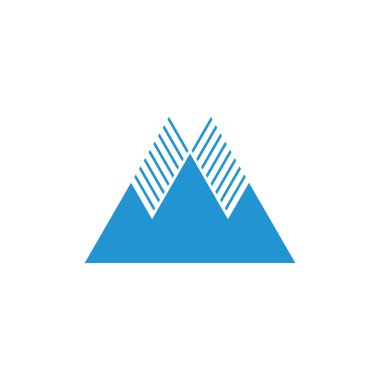 dağ yağmuru geometrik tasarım sembolü vektörü