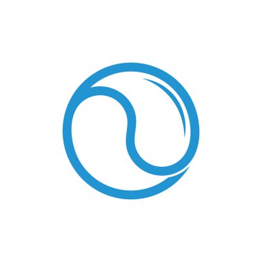 soyut su mavi çizgi geometrik sembol vektörü