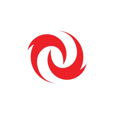 eğriler çember döndürme hareket logo vektörü