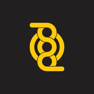 soyut saryas sonsuz çizgi logo vektör