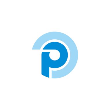 p harfi koruma konsepti logo vektörü