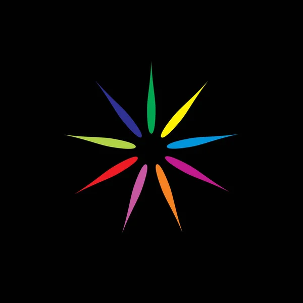 Estrella Colorido Simple Logo Vector — Vector de stock
