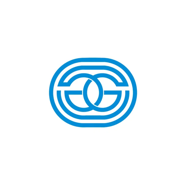 Lettre Lien Cercle Géométrique Ligne Symbole Logo Vecteur — Image vectorielle