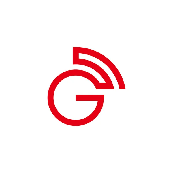 Soyut Harf Çizgili Geometrik Çizgi Sembolü Logo Vektörü — Stok Vektör
