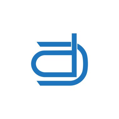 harf cd basit bağlı geometrik sembol vektörü