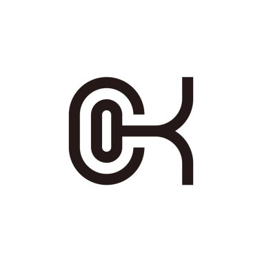 ck çizgili geometrik çizgi sembolü vektörü