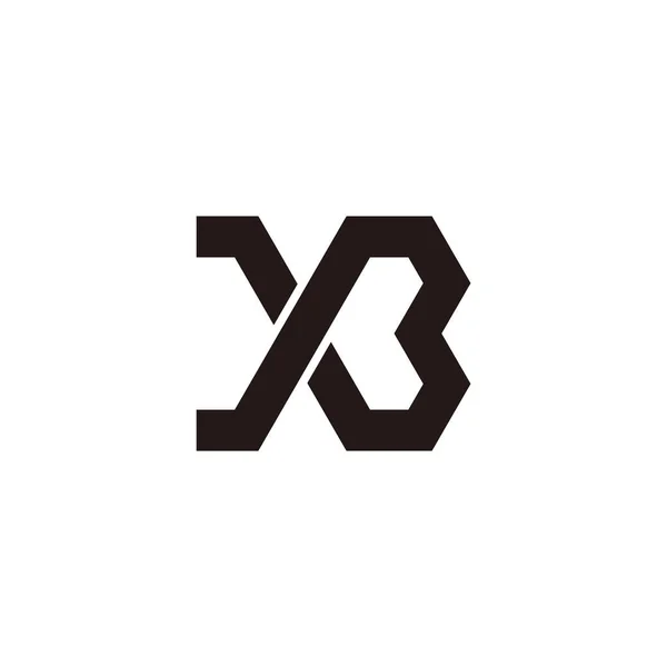 Buchstabe Einfach Verknüpft Überlappende Design Logo Vektor — Stockvektor