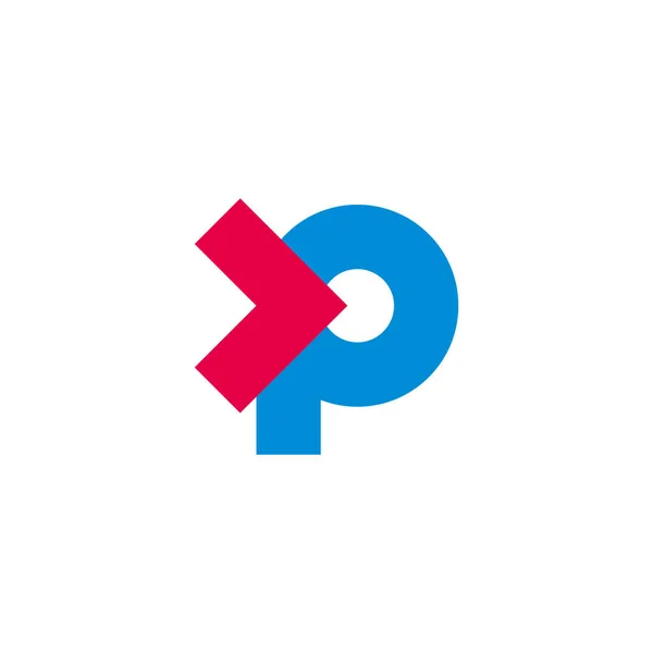 Abstrait Lettre Flèche Simple Coloré Symbole Cible Logo Vecteur — Image vectorielle