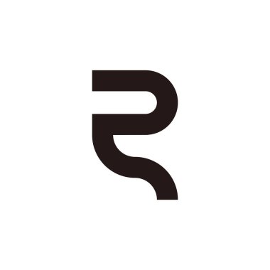 soyut harf rs basit geometrik tasarım logo vektörü