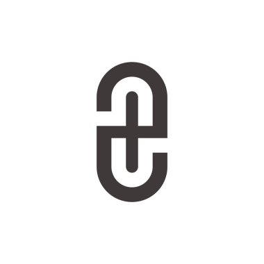 soyut iki numaralı geometrik şekil logo vektörü